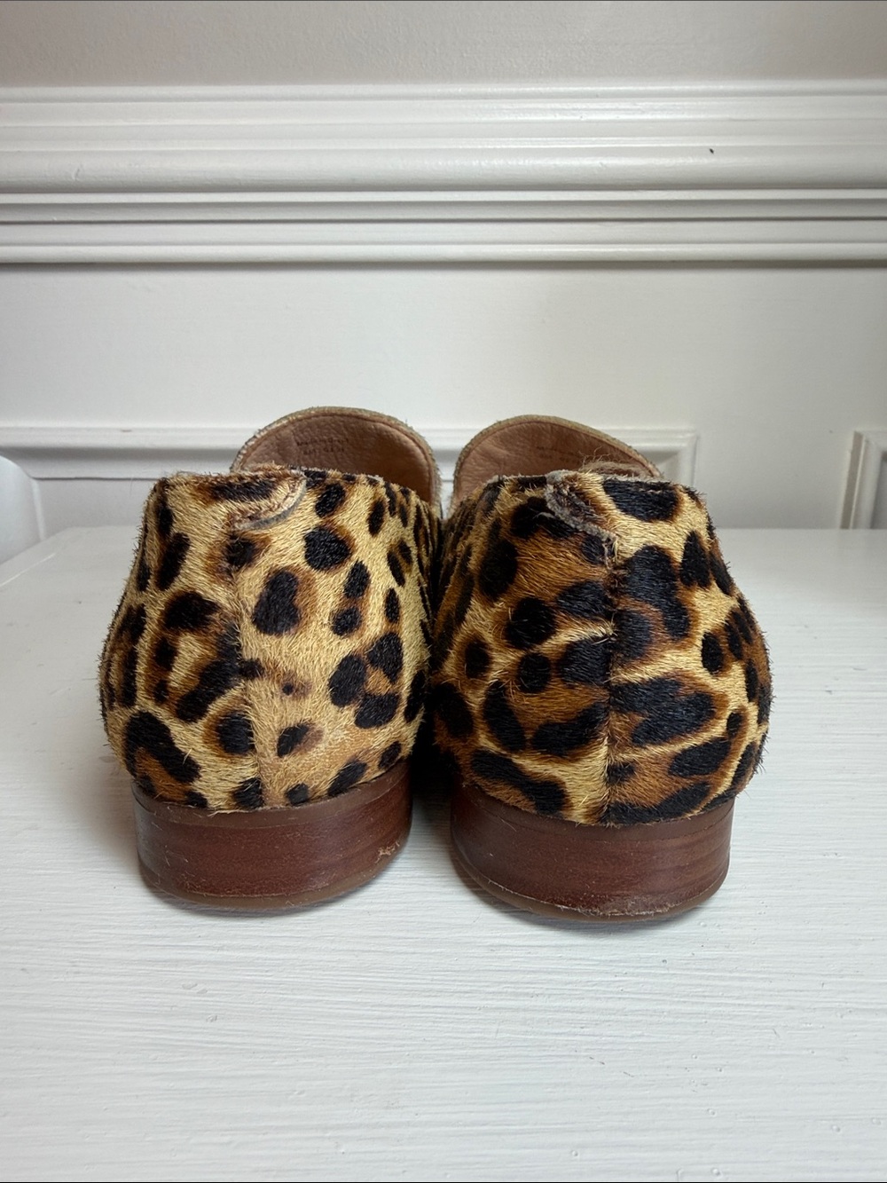 Jack Rogers Audrey Leopard Print Haircalf Loafer Flats Shoes Size 8 - Picture 5 of 9